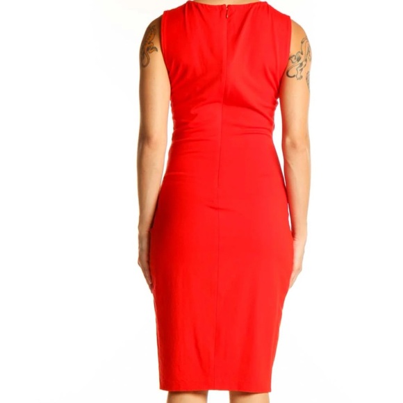 Cache Red Keyhole Midi Dress Size Small - Picture 8 of 9